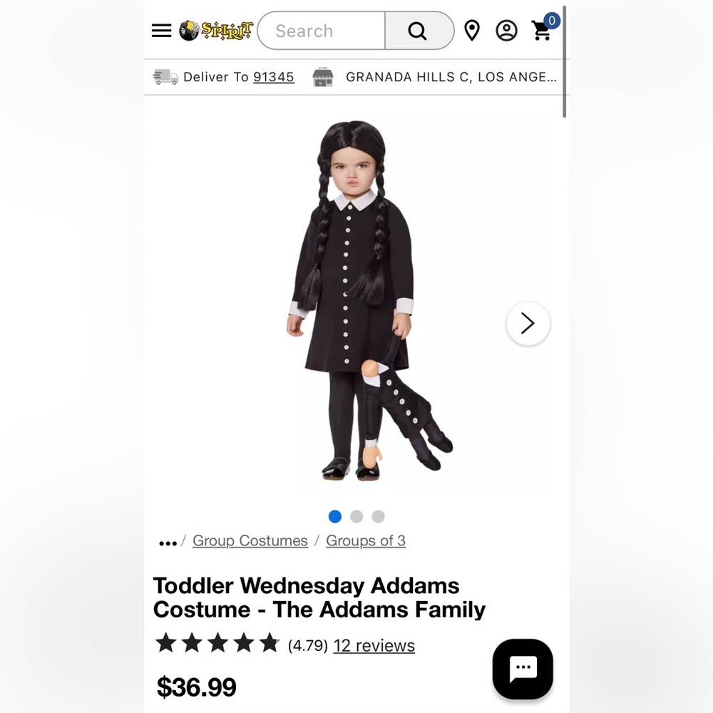 Spirit Black and White Toddler Costume